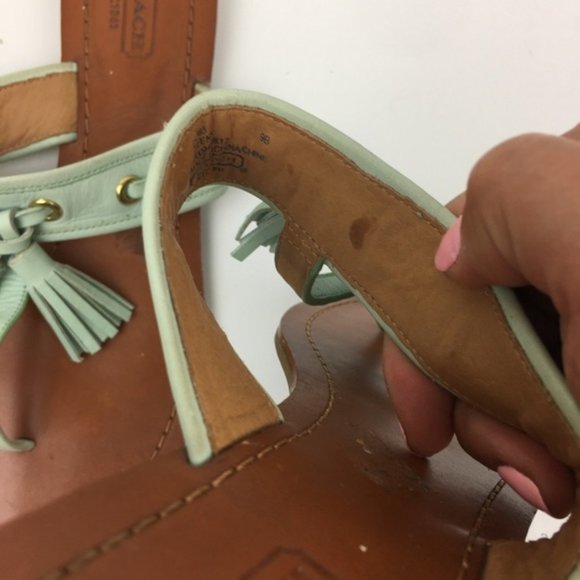 COACH Sheena Fringe Sandals Mint Size 9 - Picture 12 of 12